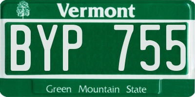VT license plate BYP755