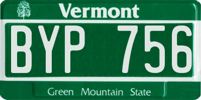 VT license plate BYP756