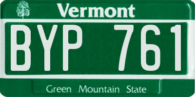 VT license plate BYP761