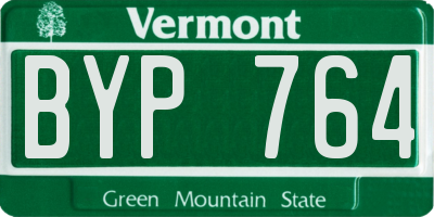 VT license plate BYP764