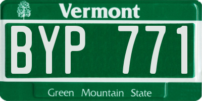 VT license plate BYP771