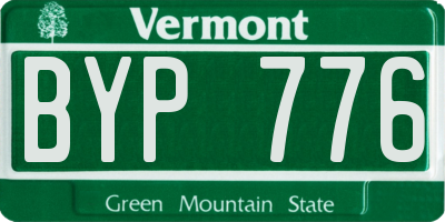 VT license plate BYP776