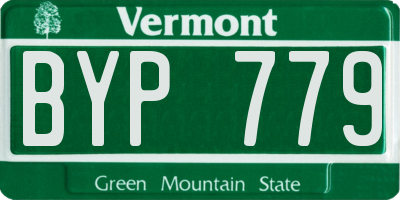 VT license plate BYP779