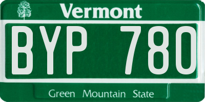VT license plate BYP780