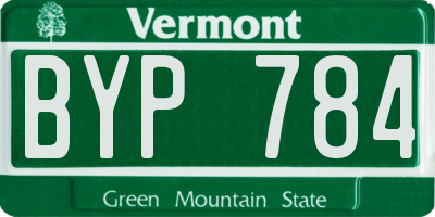 VT license plate BYP784