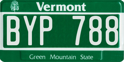 VT license plate BYP788
