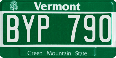 VT license plate BYP790
