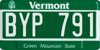 VT license plate BYP791