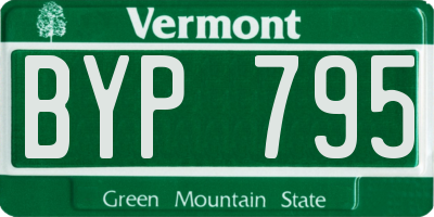 VT license plate BYP795