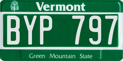 VT license plate BYP797