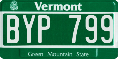 VT license plate BYP799