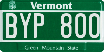 VT license plate BYP800