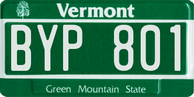 VT license plate BYP801
