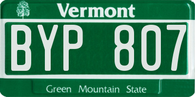 VT license plate BYP807