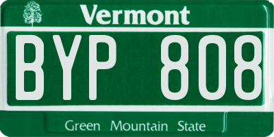VT license plate BYP808