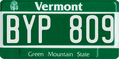 VT license plate BYP809