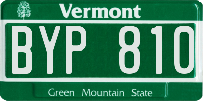 VT license plate BYP810