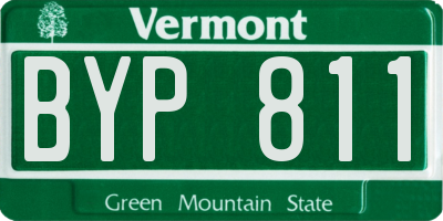 VT license plate BYP811