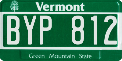 VT license plate BYP812