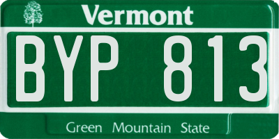 VT license plate BYP813