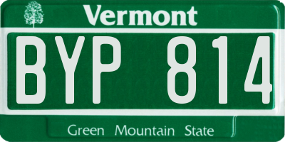 VT license plate BYP814