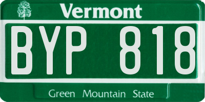 VT license plate BYP818