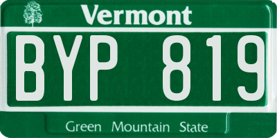 VT license plate BYP819