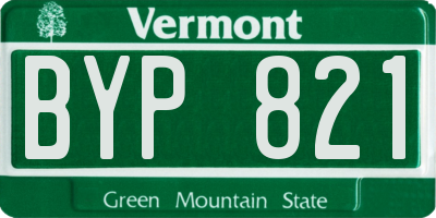 VT license plate BYP821