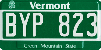 VT license plate BYP823