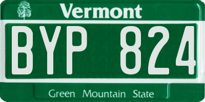 VT license plate BYP824