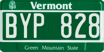 VT license plate BYP828