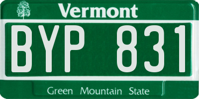 VT license plate BYP831