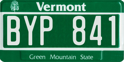 VT license plate BYP841