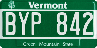 VT license plate BYP842