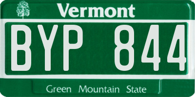 VT license plate BYP844