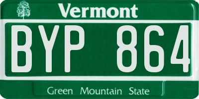 VT license plate BYP864