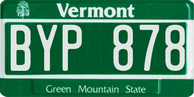 VT license plate BYP878
