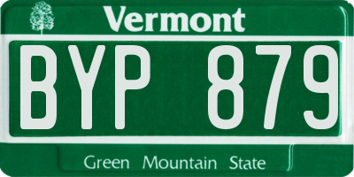 VT license plate BYP879