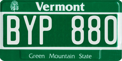 VT license plate BYP880