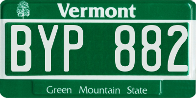 VT license plate BYP882