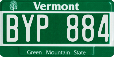 VT license plate BYP884