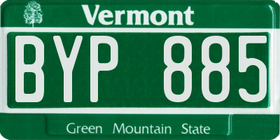 VT license plate BYP885
