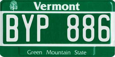 VT license plate BYP886