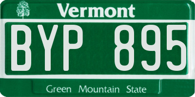 VT license plate BYP895