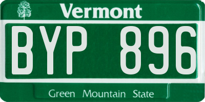 VT license plate BYP896