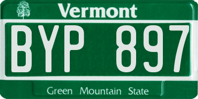 VT license plate BYP897
