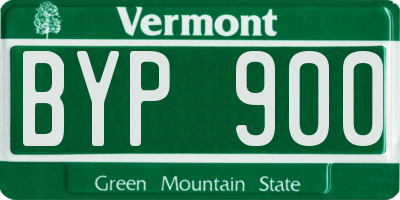 VT license plate BYP900