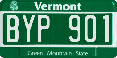 VT license plate BYP901