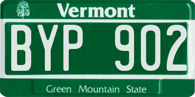 VT license plate BYP902