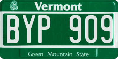 VT license plate BYP909